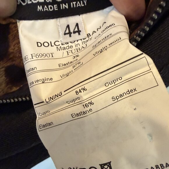 Dolce & Gabbana grey square neck virgin wool mini sheath dress Sz 44 US Sm/Med - Picture 11 of 12